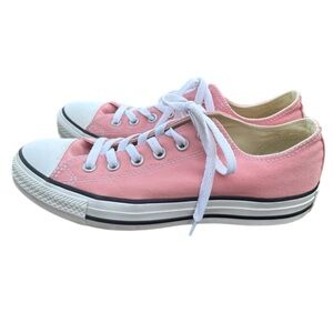 Converse Pink Canvas All Star Low Top Classic Sneakers Unisex Women 9 Men 7